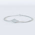 Round Lab-Grown Diamond Pavé Rhombus Bracelet in White Gold Side View